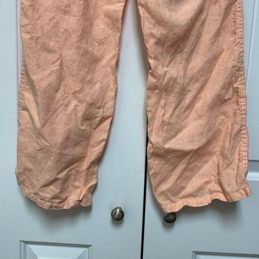 Victoria’s Secret Peach Linen Drawstring Pants Sz 2P - Picture 6 of 9